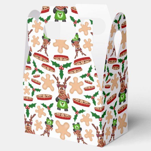 Weihnachtsmann in Grün und Rot Geschenkschachtel (Geöffnet)