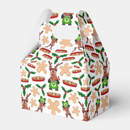 Weihnachtsmann in Grün und Rot Geschenkschachtel