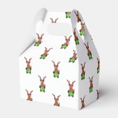 Weihnachtsmann in Grün und Rot Geschenkschachtel (Rückseite)