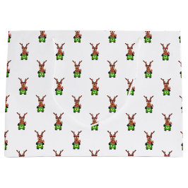 Weihnachtsmann in Grün und Rot Große Geschenktüte