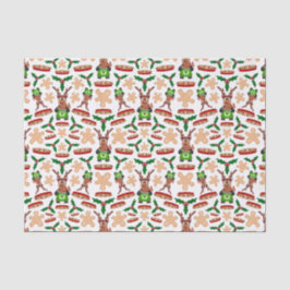 Weihnachtsmann in Grün und Rot Seidenpapier