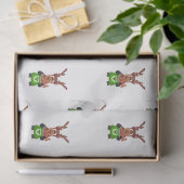 Weihnachtsmann in Grün und Rot Seidenpapier (Geschenk)