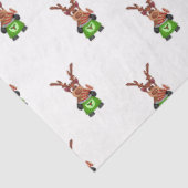 Weihnachtsmann in Grün und Rot Seidenpapier (Ausschnitt)