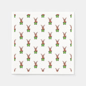 Weihnachtsmann in Grün und Rot Serviette (Vorderseite)