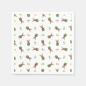 Weihnachtsmann in Grün und Rot Serviette (Vorderseite)