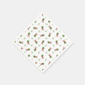 Weihnachtsmann in Grün und Rot Serviette (Ecke)