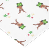 Weihnachtsmann in Grün und Rot Tischdecke (Schrägansicht)