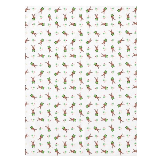 Weihnachtsmann in Grün und Rot Tischdecke (Vorderseite)