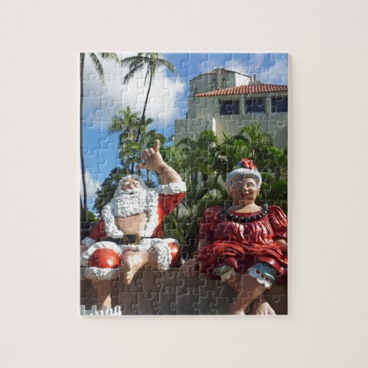 Weihnachtsmann in Hawaii Puzzle (Vertikal)