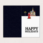 Weihnachtsmann in Moskau, Weihnachtskarte für das Visitenkarten (Außenseite Aufgefaltet)