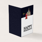 Weihnachtsmann in Moskau, Weihnachtskarte für das Visitenkarten (Vorderseite)