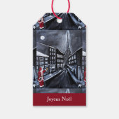 Weihnachtsmann in Paris Gemälde von Alfred Fox Geschenkanhänger (Vorderseite)