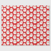 Weihnachtsmann in Pink Hat Retro Weihnachten Geschenkpapier (Flach)