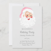 Weihnachtsmann in Pink Hat Weihnachten Einladung (Vorderseite)