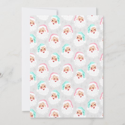 Weihnachtsmann in Pink Hat Weihnachten Einladung (Rückseite)