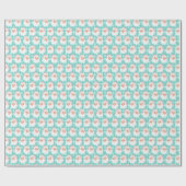 Weihnachtsmann in Pink Hat Weihnachten Geschenkpapier (Flach)