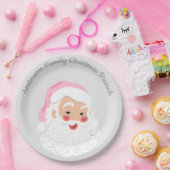 Weihnachtsmann in Pink Hat Weihnachten Pappteller (Party)