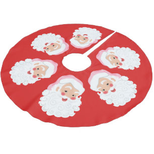 Weihnachtsmann in Pink Hat Weihnachten Polyester Weihnachtsbaumdecke