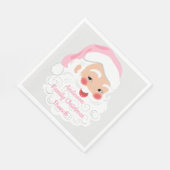 Weihnachtsmann in Pink Hat Weihnachten Serviette (Ecke)