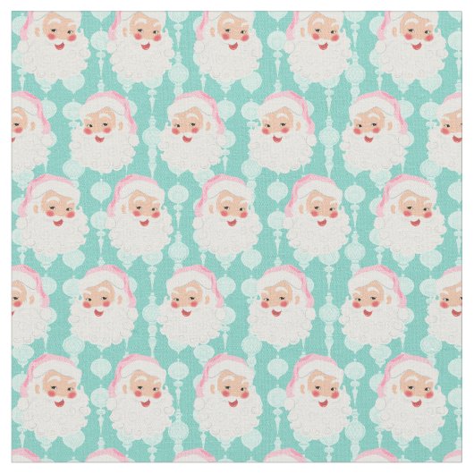 Weihnachtsmann in Pink Hat Weihnachten Stoff (Nahaufnahme)