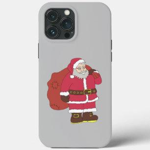 Weihnachtsmann in rot mit Geschenktasche und Brill Case-Mate iPhone Hülle