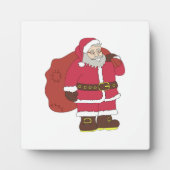 Weihnachtsmann in rot mit Geschenktasche und Brill Fotoplatte (Vorderseite)
