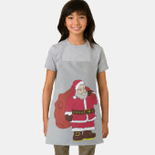 Weihnachtsmann in rot mit Geschenktasche und Brill Schürze (Insitu)