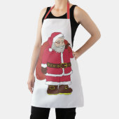 Weihnachtsmann in rot mit Geschenktasche und Brill Schürze (InSitu)