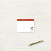 Weihnachtsmann in Rot und Weiß Post-it Klebezettel (Auf Schreibtisch)