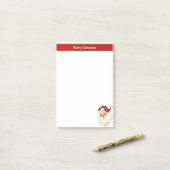 Weihnachtsmann in Rot und Weiß Post-it Klebezettel (Auf Schreibtisch)