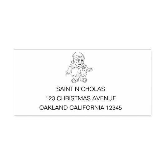 Weihnachtsmann in Sandalen Permastempel (Design)