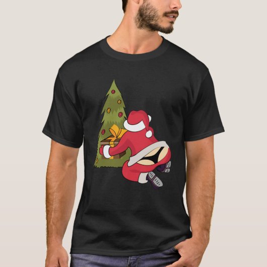 Weihnachtsmann in Thong Ugly Weihnachten Weihnacht T-Shirt (Vorderseite)
