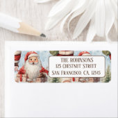 Weihnachtsmann in Wasserfarbe 3 - Rücksendeadresse (Insitu)