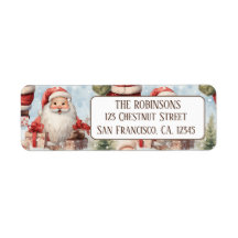 Weihnachtsmann in Wasserfarbe 3 - Rücksendeadresse