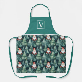 Weihnachtsmann in Wasserfarbe - Schürze