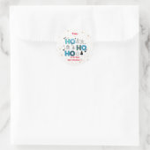 Weihnachtsmann individualisieren runder aufkleber (Tasche)