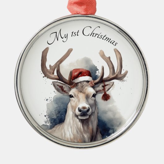 Weihnachtsmann, individuell anpassbar ornament aus metall (Vorne)