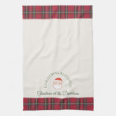 Weihnachtsmann Individuelle Name Nachname & Text W Geschirrtuch (Vertikal)