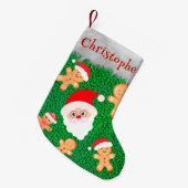 Weihnachtsmann individuelle Name niedlich Kleiner Weihnachtsstrumpf (Vorderansicht (hängend))