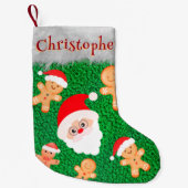 Weihnachtsmann individuelle Name niedlich Kleiner Weihnachtsstrumpf (Vorderseite)