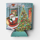 Weihnachtsmann-Individuelle Name Tall Dosenkühler (Vorderseite)