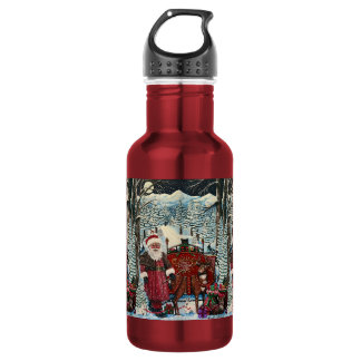 Weihnachtsmann ist bereit für Launch Candle Edelstahlflasche