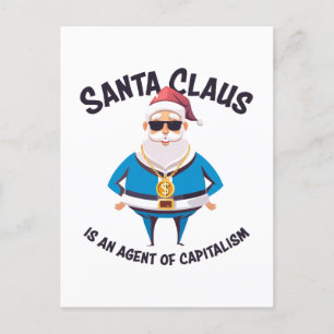 🎅 Weihnachtsmann ist ein Agent des Kapitalismus Postkarte