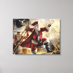 Weihnachtsmann ist ein Pirat Leinwanddruck