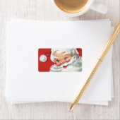 Weihnachtsmann, Jolly und Winking Adressaufkleber (Insitu)