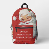 Weihnachtsmann, Jolly und Winking Bedruckter Rucksack (Vorderseite)