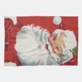 Weihnachtsmann, Jolly und Winking Geschirrtuch (Horizontal)
