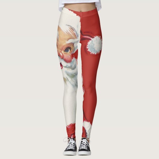 Weihnachtsmann, Jolly und Winking Leggings (Vorderseite)