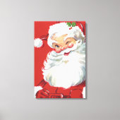 Weihnachtsmann, Jolly und Winking Leinwanddruck (Vorderseite)