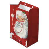 Weihnachtsmann, Jolly und Winking Mittlere Geschenktüte (Rückseite Schrägansicht)